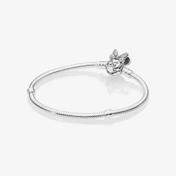 Pandora Bracelets<Bracelet Maille Serpent Fermoir Disney Moments Pavé Minnie Disney x