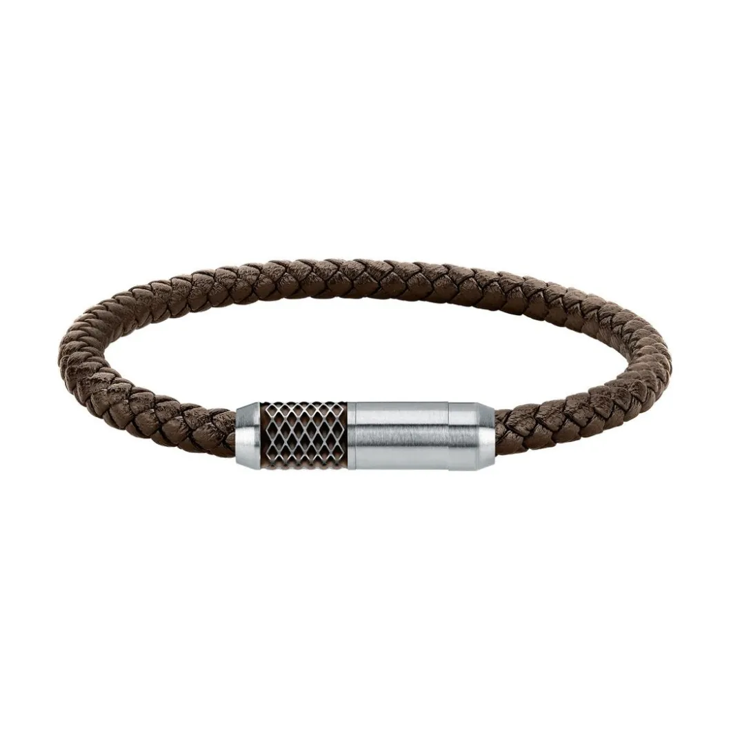 Sector Bijoux Bracelet<Bracelet pour homme en cuir tressé marron