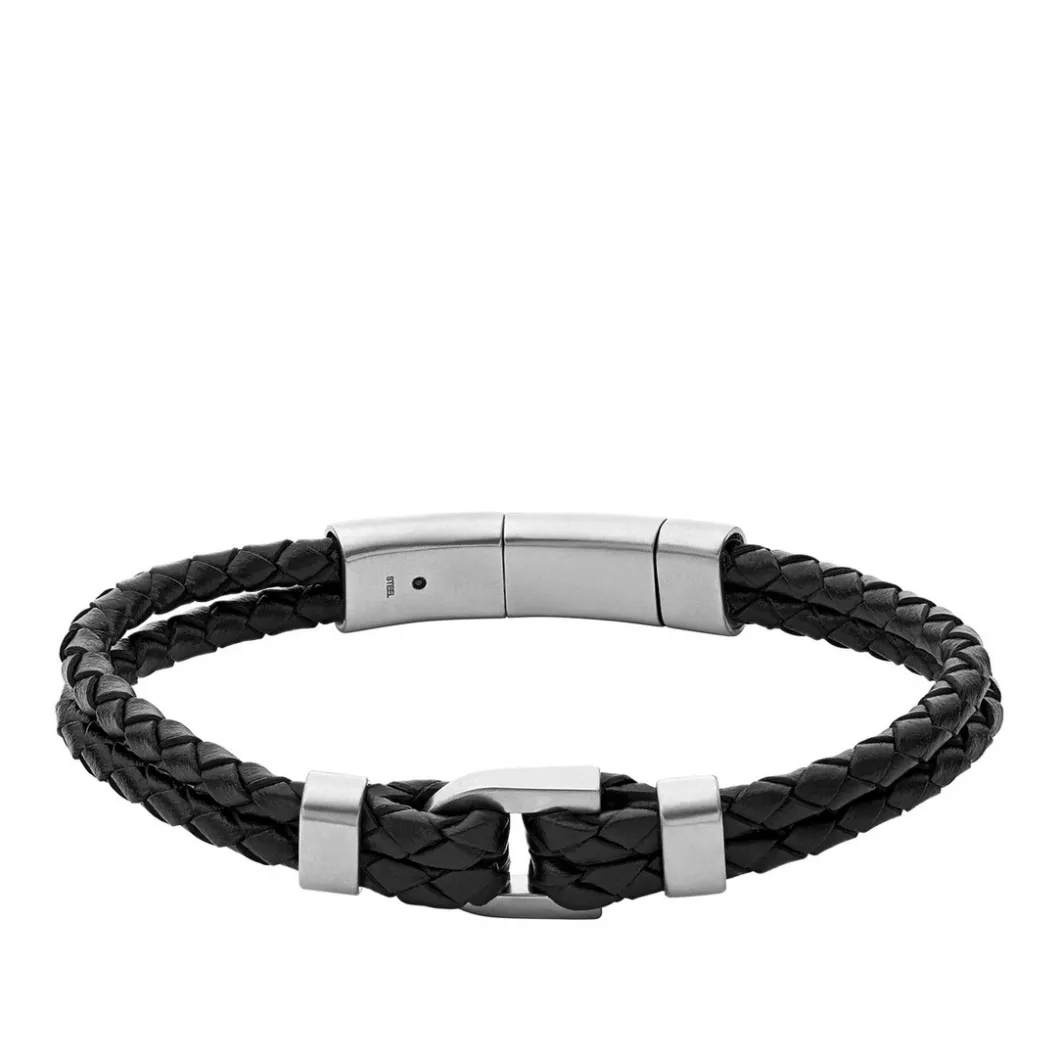 Fossil Bijoux Bracelet<Bracelet pour homme JF04202040 en cuir noir