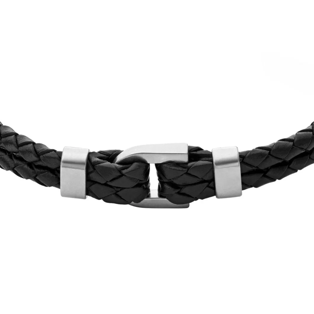 Fossil Bijoux Bracelet<Bracelet pour homme JF04202040 en cuir noir
