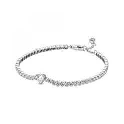 Pandora Bracelets<Bracelet Rivière Cœur Scintillant Timeless - Argent