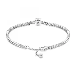 Pandora Bracelets<Bracelet Rivière Cœur Scintillant Timeless - Argent
