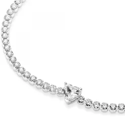 Pandora Bracelets<Bracelet Rivière Cœur Scintillant Timeless - Argent