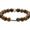 Rochet Bracelet<Bracelet B286003 - ZEN Perles Quartz Oeil de Tigre Acier Moleté
