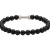 Rochet Bracelet<Bracelet B266001 - ZEN Perles Agate Noires Acier Moleté