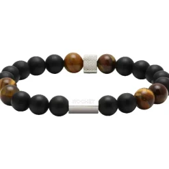 Rochet Bracelet<Bracelet B28600103 - ZEN Perles Agate NoiresQuartz Oeil de Tigre Acier Molet