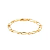 Maison de la Bijouterie Bracelet<Chaine figaro 1-1 plaqué or homme 7mm Y3ZYY0YZ