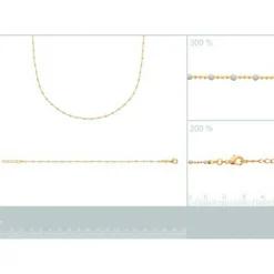 Maison de la Bijouterie Collier Et Pendentif<Chaine Sensimio YU0UWY45 Plaqué or