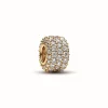 Pandora Charms<Charm Moments - Triple Rang Pavé Scintillant Doré