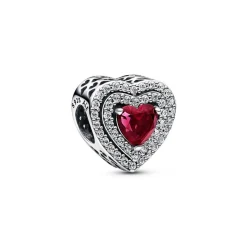 Pandora Charms<Charm Abyme de Cœurs Scintillants Rouge