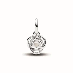 Pandora Charms<Charm argent sterling avec nacre artificielle en biorésine blanche et zircone femme Moments