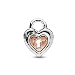 Pandora Charms<Charm Bimatière Cadenas Cœur Séparable