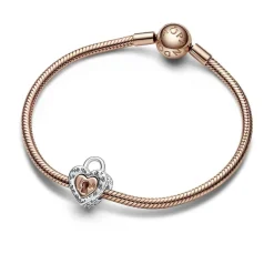 Pandora Charms<Charm Bimatière Cadenas Cœur Séparable