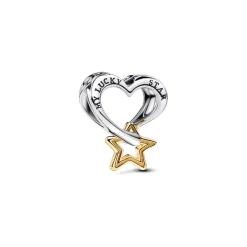 Pandora Charms<Charm Bonne Étoile et Cœur