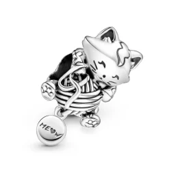 Pandora Charms<Charm Boule Chaton & Pelote de Laine Moments - Argent