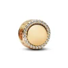 Pandora Charms<Charm Bouton Scintillant Gravable