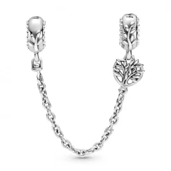 Pandora Charms<Charm Chaîne de Confort Arbre de vie Cœur Bijoux - Argent