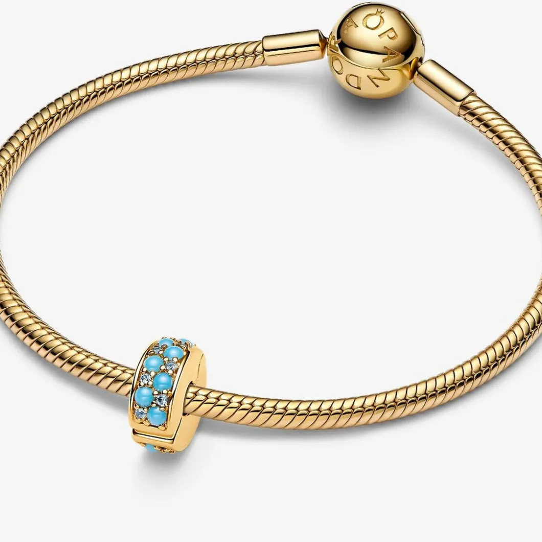 Pandora Charms<Charm Clip Bleu Azur