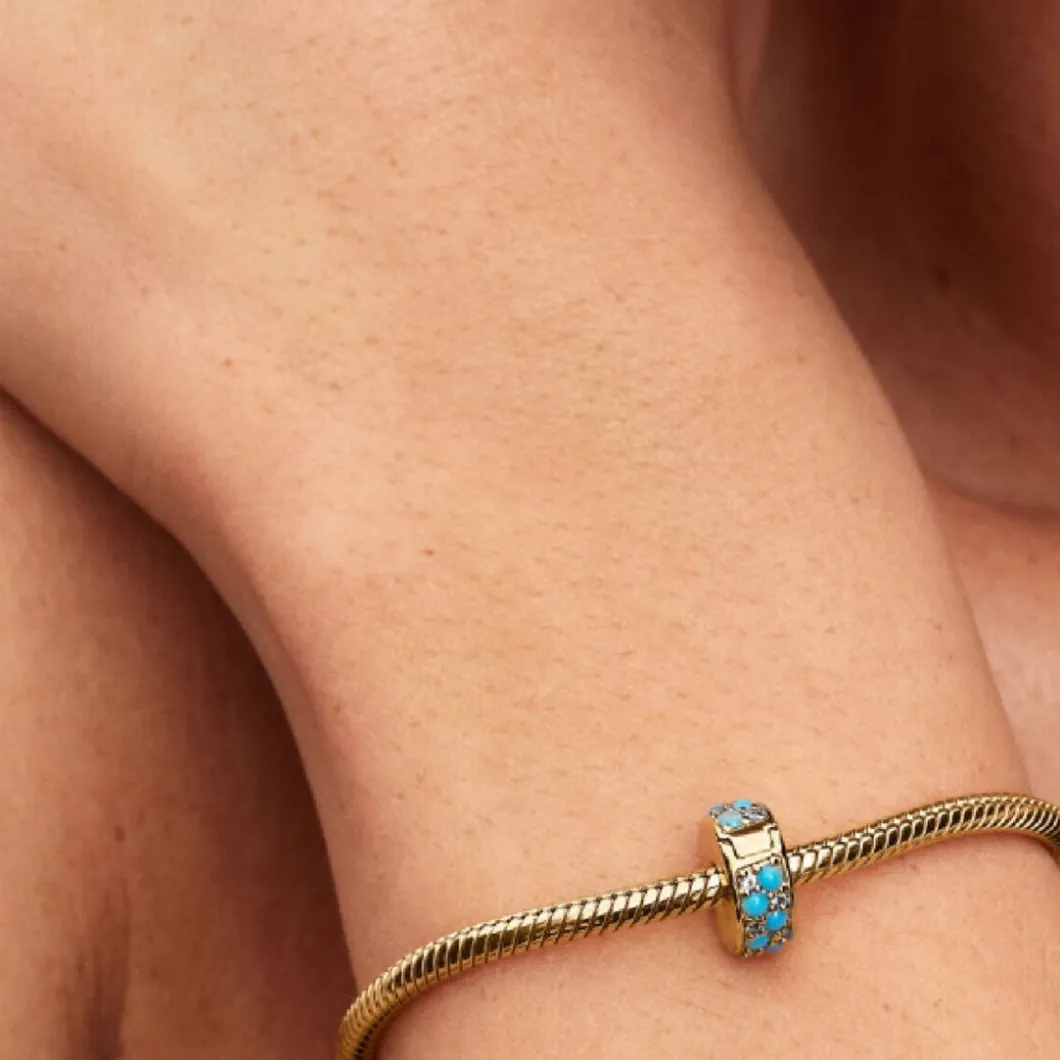 Pandora Charms<Charm Clip Bleu Azur