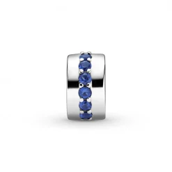 Pandora Charms<Charm Clip Éclat Bleu Colours - Argent
