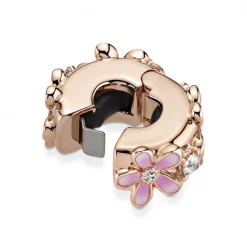 Pandora Charms<Charm Clip Espaceur Marguerite Rose Garden - Métal Doré à l'or Rose fin 585/1000