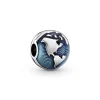 Pandora Charms<Charm Clip Globe Bleu Places - Argent