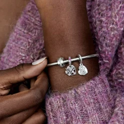 Pandora Charms<Charm Clip Rangée Scintillante Incolore Moments