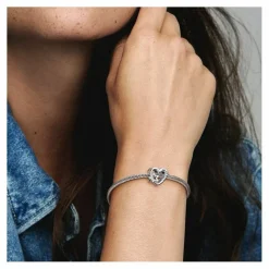Pandora Charms<Charm Cœur Ajouré Famille avec Étoile - Moments
