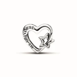 Pandora Charms<Charm Cœur Ajouré Famille avec Étoile - Moments