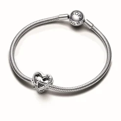Pandora Charms<Charm Cœur Ajouré Famille avec Étoile - Moments