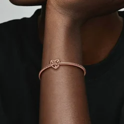 Pandora Charms<Charm Cœur Arbre de Vie Ajouré Fête des mères - Métal Doré à l'or Rose fin 585/1000