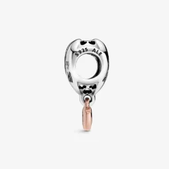 Pandora Charms<Charm Cœur de Maman Fête des mères - Argent & Métal Doré à l'or Rose fin 585/1000