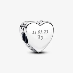 Pandora Charms<Charm Cœur Gravable