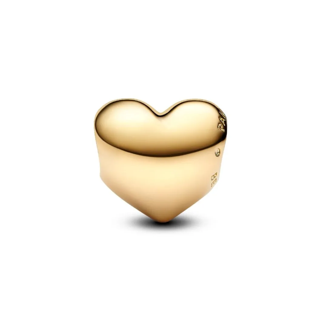 Pandora Charms<Charm Cœur Gravable Be Love Doré