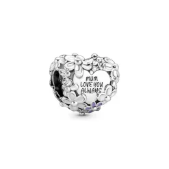 Pandora Charms<Charm Cœur Mum Marguerites - Moments