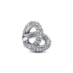 Pandora Charms<Charm Cœur Nœud de l'Infini Pavé