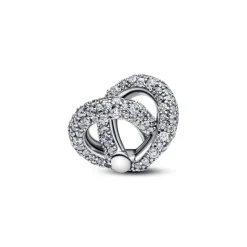 Pandora Charms<Charm Cœur Nœud de l'Infini Pavé