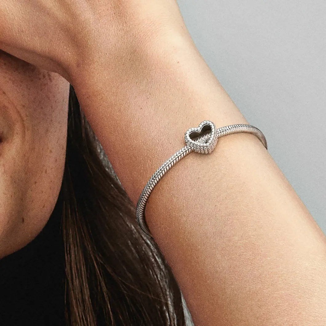 Pandora Charms<Charm Cœur Ouvert Perlé Moments