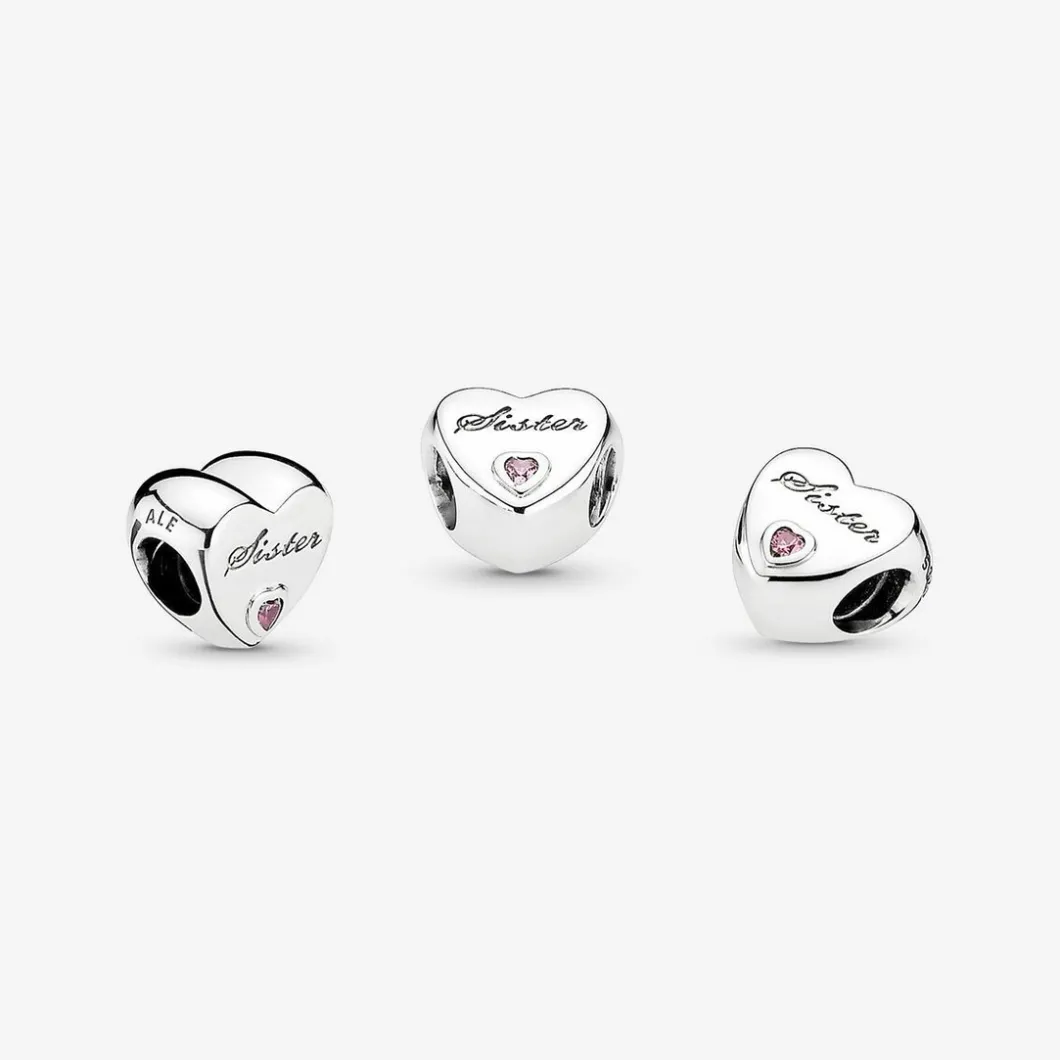 Pandora Charms<Charm Cœur Sœur Moments