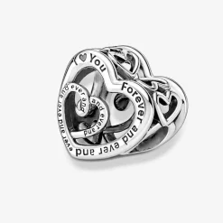 Pandora Charms<Charm Cœurs de l’Infini Entremêlés - Moments