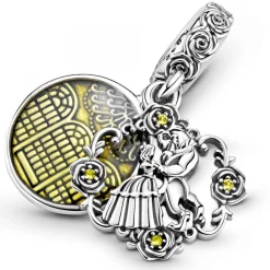 Pandora Charms<Charm Disney x La danse de La Belle et La Bête - Argent