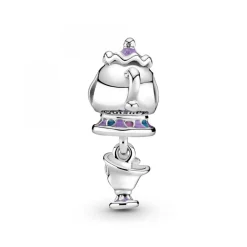 Pandora Charms<Charm Disney x Madame Samovar et Zip de la Belle et la Bête - Argent