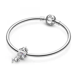 Pandora Charms<Charm Disney x Madame Samovar et Zip de la Belle et la Bête - Argent