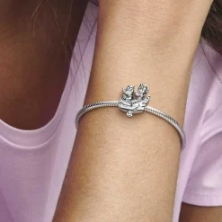 Pandora Charms<Charm Disney x Mickey et Minnie avion - Argent
