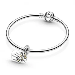 Pandora Charms<Charm Double Pendant Cœur Arbre de vie Bicolore People - Argent