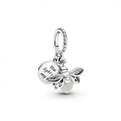 Pandora Charms<Charm Double Pendant Luciole Phosphorescente Passions - Argent