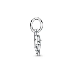 Pandora Charms<Charm double pendant Moments Papillon bleu & Citation - Argent 925/1000ᵉ