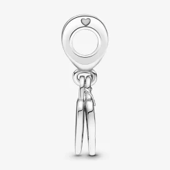 Pandora Charms<Charm double pendant Moments Cadenas & cœur - Argent