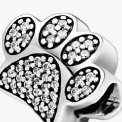 Pandora Charms<Charm empreinte de patte scintillante Moments