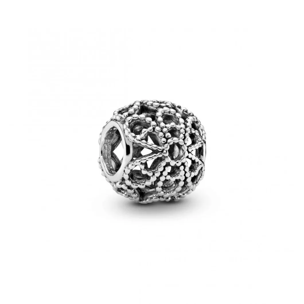 Pandora Charms<Charm Fleur Ajouré Perlé Moments